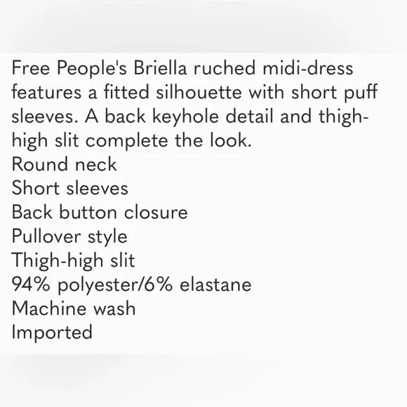 NWT $168 Free People Brielle Twilight Combo Midi Dress XS, S, M - Picture 16 of 17